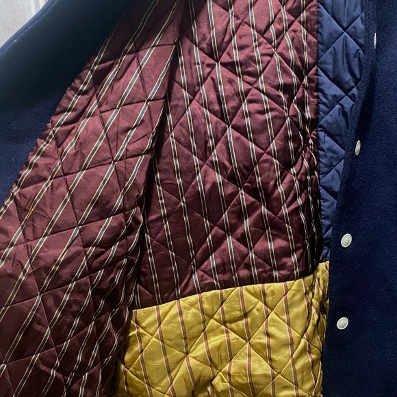 Banana Republic Blue and Black Varsity Jacket - Picture 8 of 13